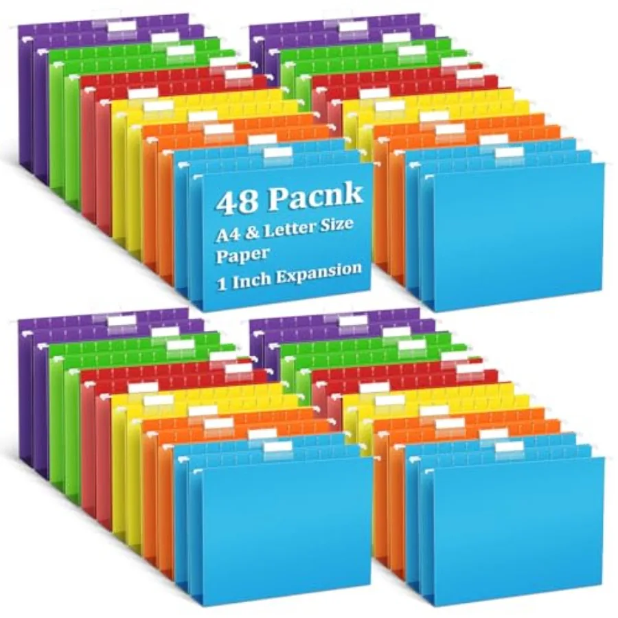 

Набор подвесных папок для файлов формата Letter, 1 дюйм, с регулируемыми вкладками 1/5, увеличенной вместимости