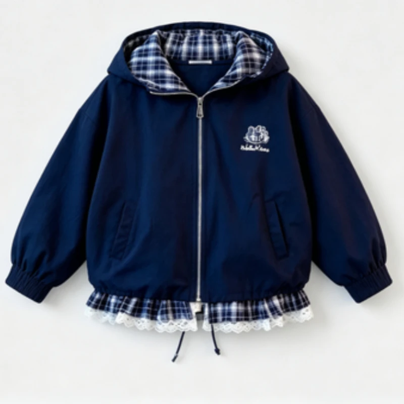 Kids Outdoor Hooded Jacket New Casual Coat Breathable Soft Lightweight Trendy Top for Boys Girls Daily Wear