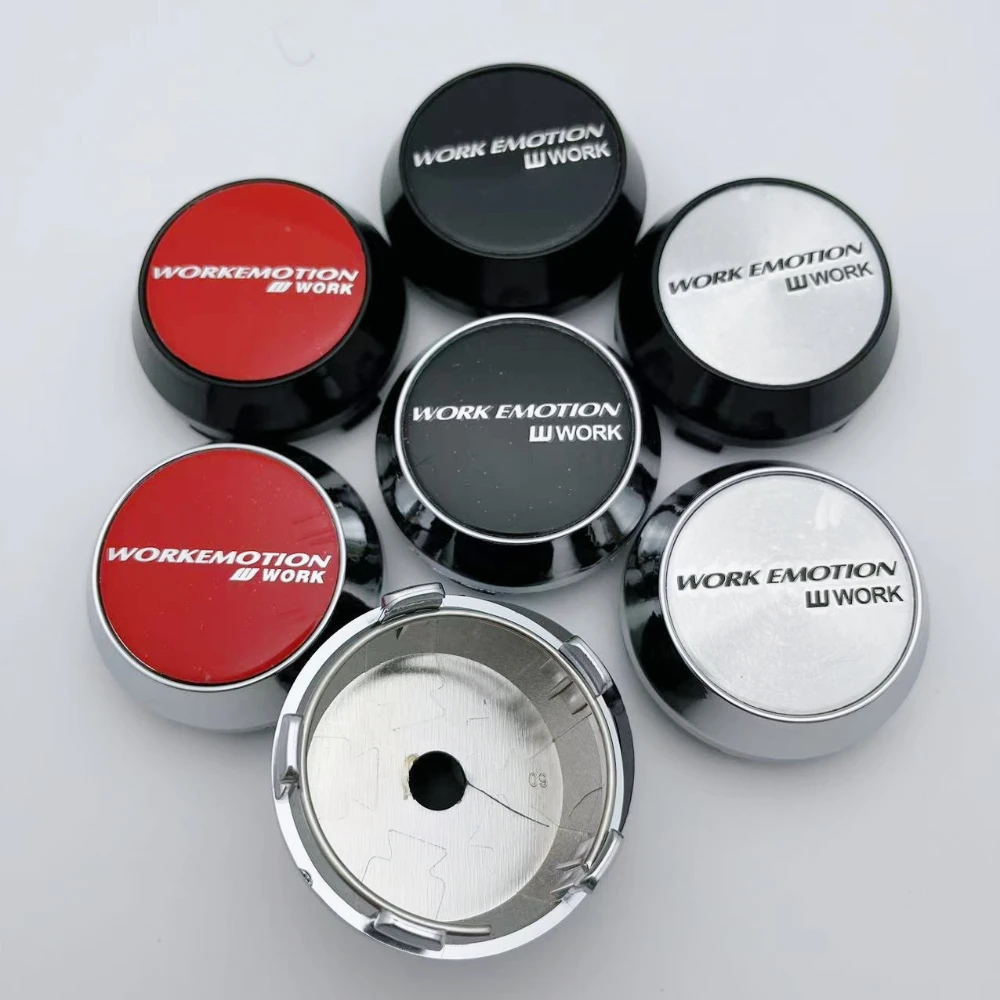 

4pcs 60mm 64mm 65mm 68mm 69mm W Work Emotion Logo Emblem Car Wheel Center Caps Accessories for Wheels Rim Hubcaps High Cover