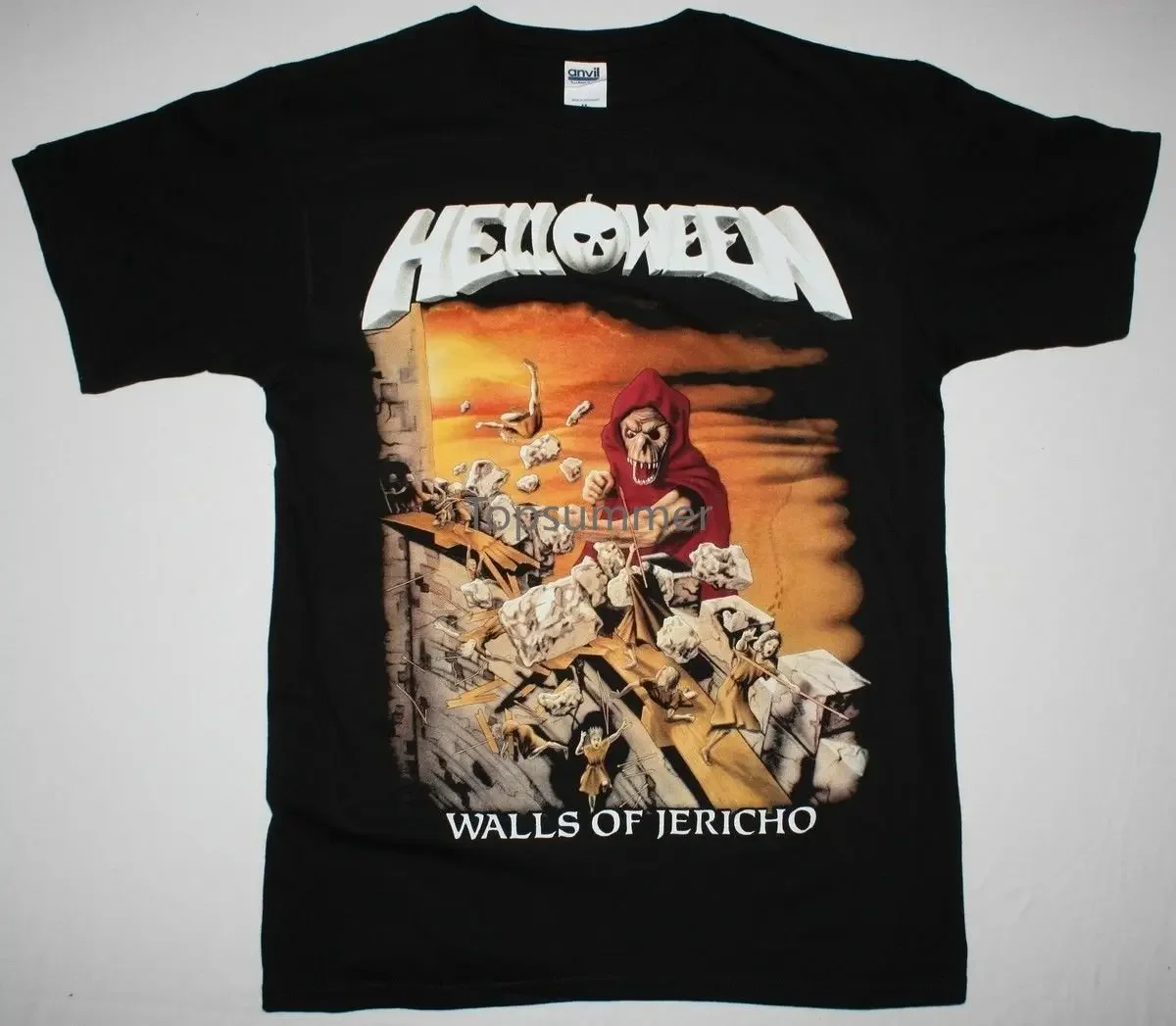 Helloween Walls Of Jericho Gamma Ray Iron Saviour Rage New Black T-Shirt Men Cool Tees Tops