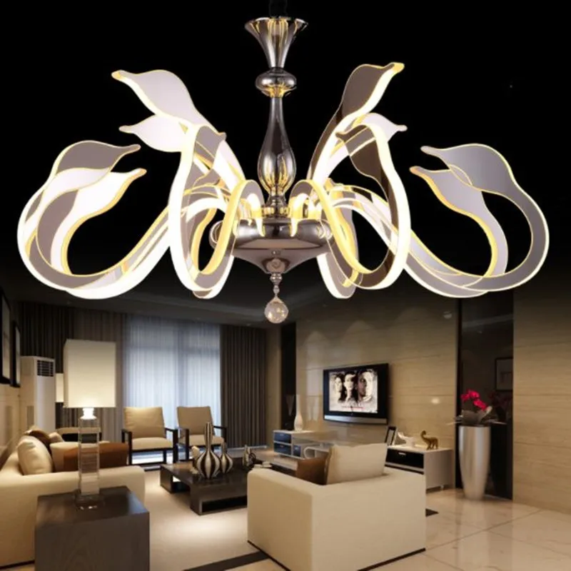 Art Swan LED Chandelier Modern Simple Acrylic Living Room Light Creative Atmosphere Restaurant Bedroom Hotel Lamp image 6