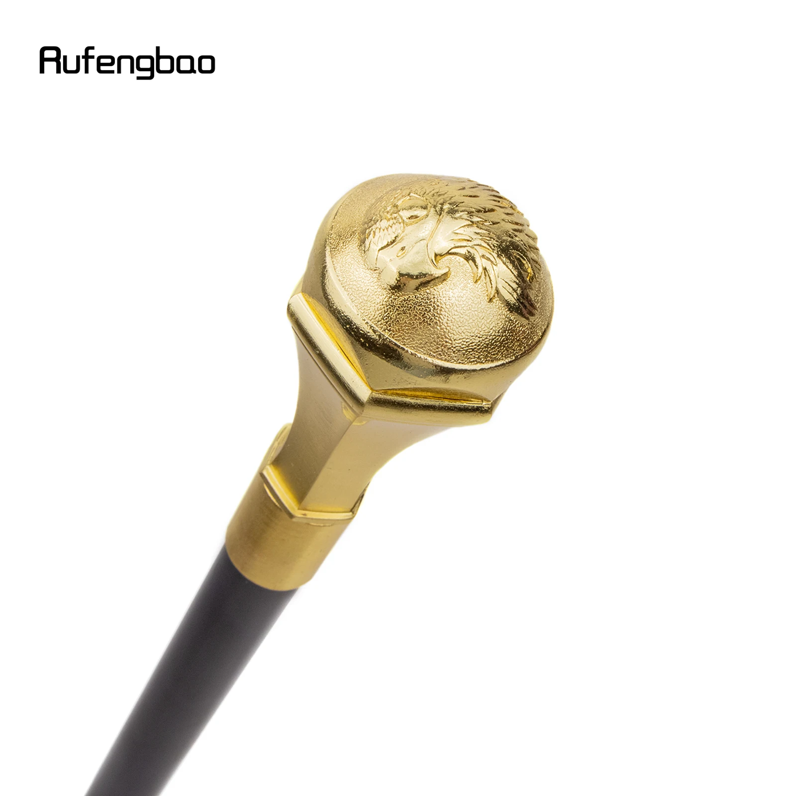 Golden Eagle Luxury Round Handle Walking Stick with Hidden Plate Self Defense Fashion Cane Plate Cosplay Crosier Stick 93cm