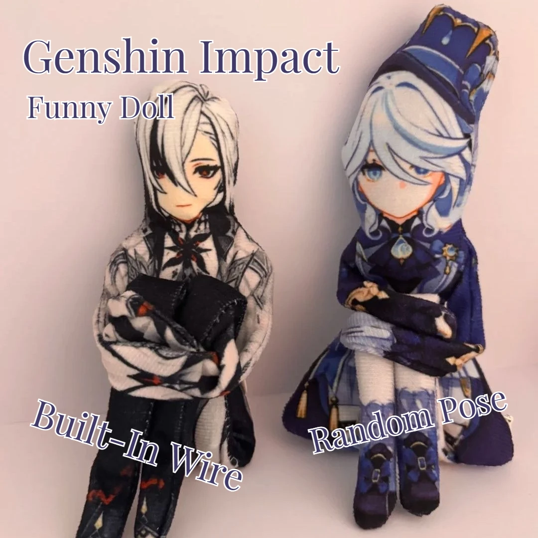 Genshin Impact Anime Cosplay Lustige Puppe Eingebauter Draht Zufällig Ort Aktionen Foto Requisiten Spiel Cartoon Begleiter Geschenk für Fans