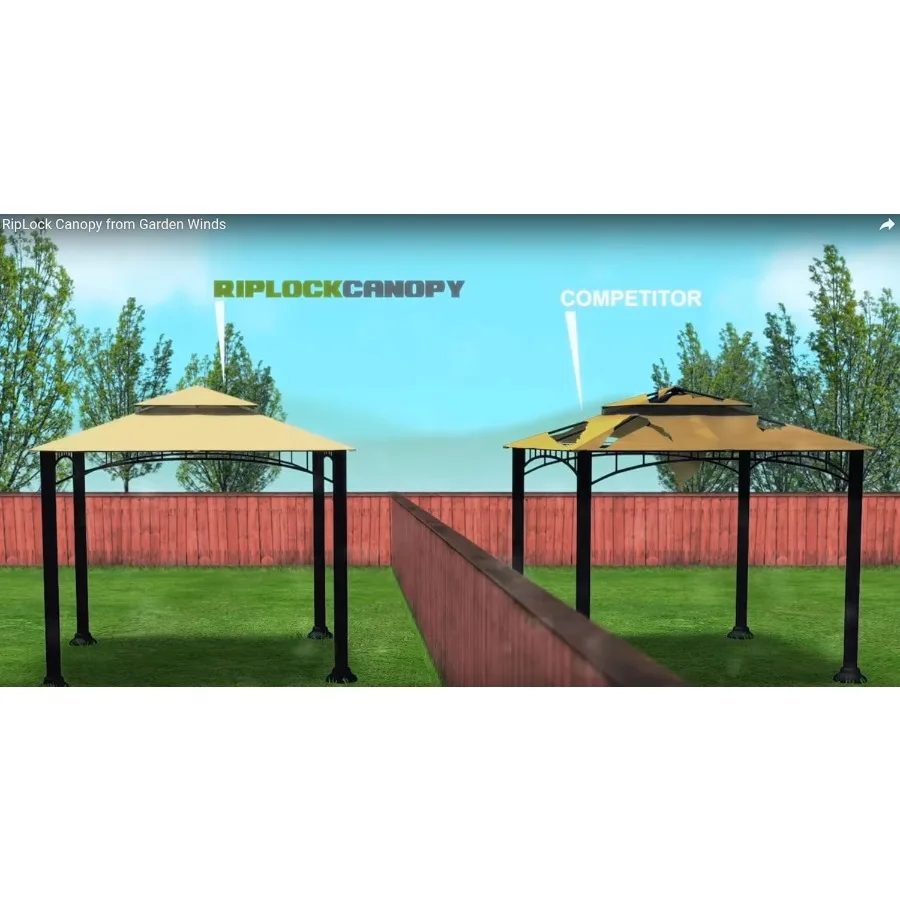 Dossel de substituição para jardim tesouros geo 10 pés gazebo-Riplock 350-verde-solução de sombra durável para deck de pátio externo a