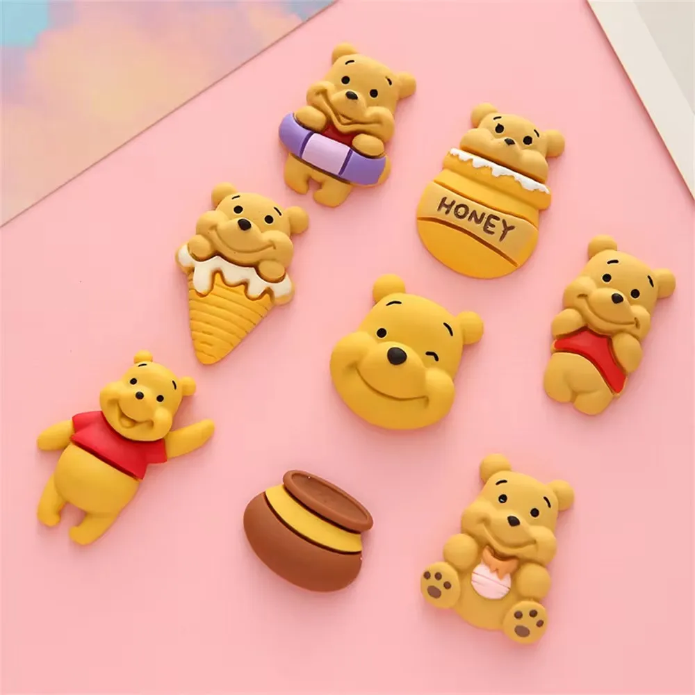 

MINISO Classic Cartoon Characters Cute Honey Pot Bear Patterns Charming Resin Shoe Accessories Charming DIY Shoe Buckles