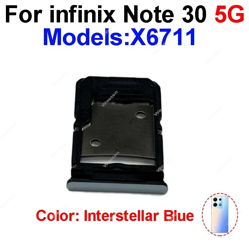 For Infinix Note 30 4G 5G X6833B X6716B X6711 Note 30 Pro X678B Note 30i X6716 Sim Card Tray Reader Holder Replacement Parts