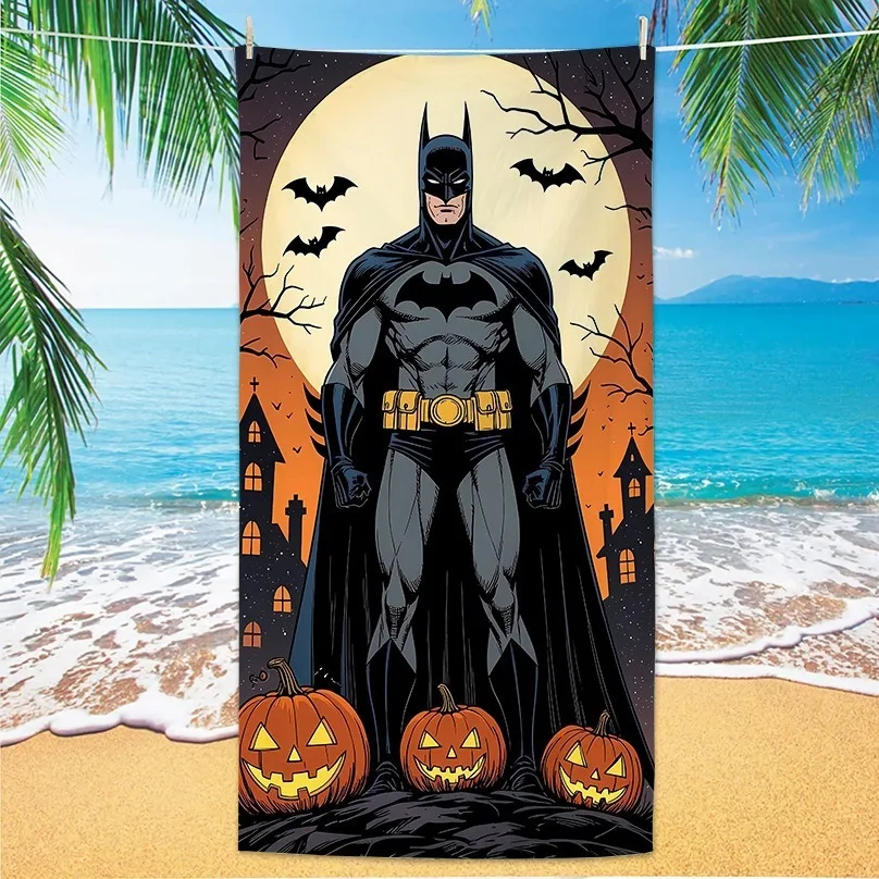 The Dark Defender! 3D B-Batman Design Beach Towel, Super Soft Quick Dry Microfiber, Lightweight Pool Gift for Fans - view 5