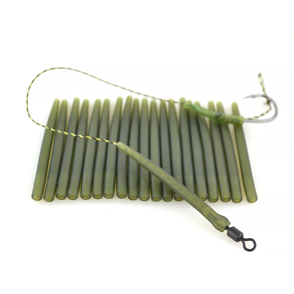 Hirisi 20pcs Carp Fishing Anti Tangle Sleeves Connect With Hook Carp Fishing Terminal Tackle AH007