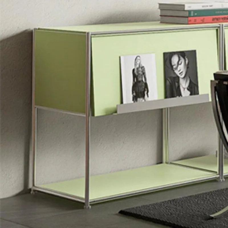 

Stainless steel module storage side cabinet, medieval bedroom bedside table