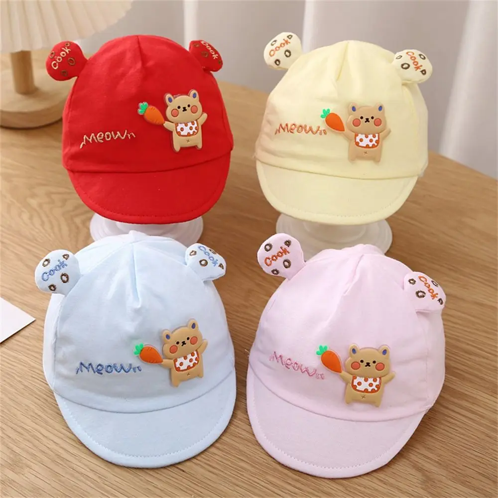 Soft Cotton Baby Baseball Cap Fashion Cute Cartoon UV Protection Baby Sun Cap Thin Breathable Duck Tongue Hat Summer