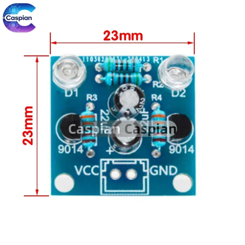 MHT11 Simple 5MM LED Flash DIY Kits DC 3V-14V Circuit Electronics Suite 1.6mm Parts for Arduino Blinking Flashing Kit Electronic