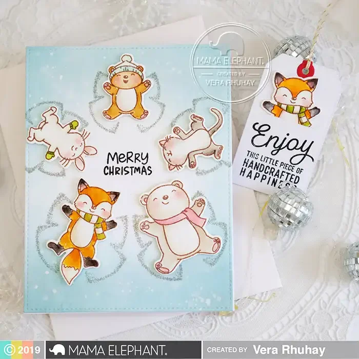 Build A Snowman Elephant Holiday Block 2024 New September Dies Stamps For Diy Scrapbook/photo Album Decor Embossed Paper Cards