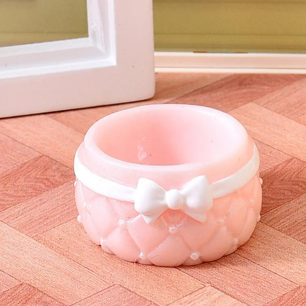 Flower Accessories Garden Figurine Mini Resin Artificial Flowers Tiny Potted Plants Ornament Miniature Dollhouse for Fairy