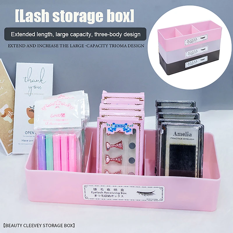 Eyelash Storage Box Makeup Organizer False Eyelashes Glue Pallet Holders Grafting Eyelashes Extension Makeup