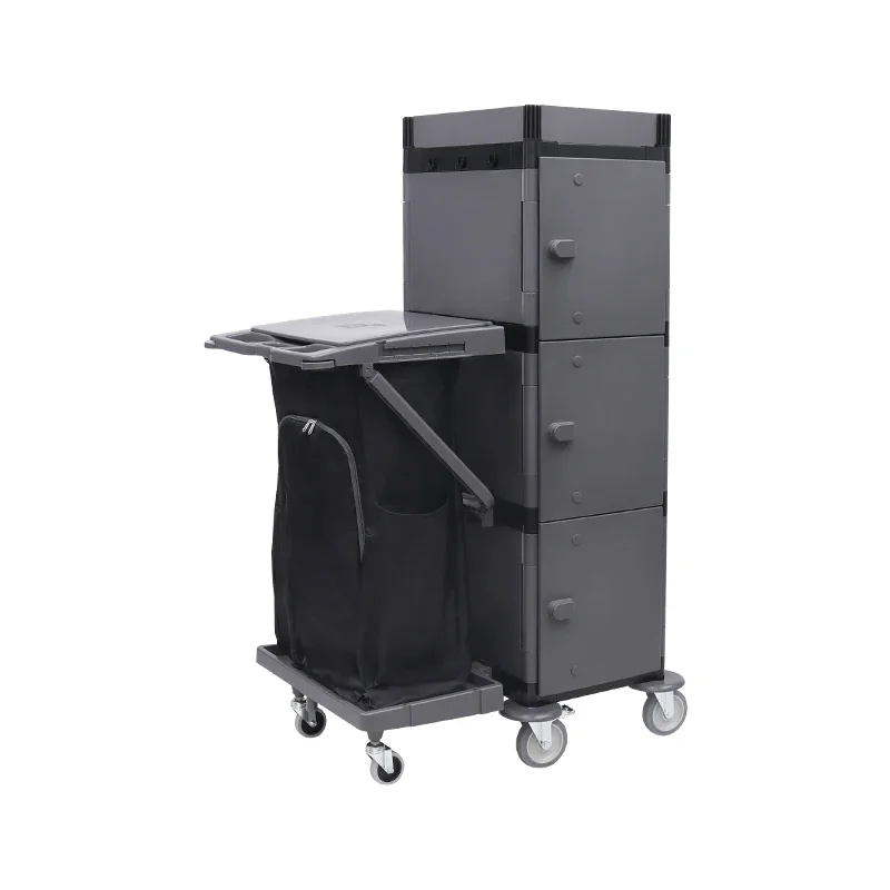 Commercial Cleaning Equipment Hotel Small Compact Cleaning Truck Housekeeping Room Attendant Trolley