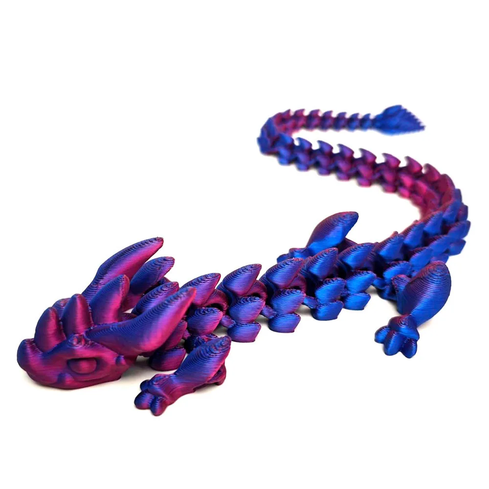 Ornement multi-joint Dragon pour enfants, modèle imprimé en 3D, figurines d'animaux réalistes, décorations de bureau, cadeaux pour garçons