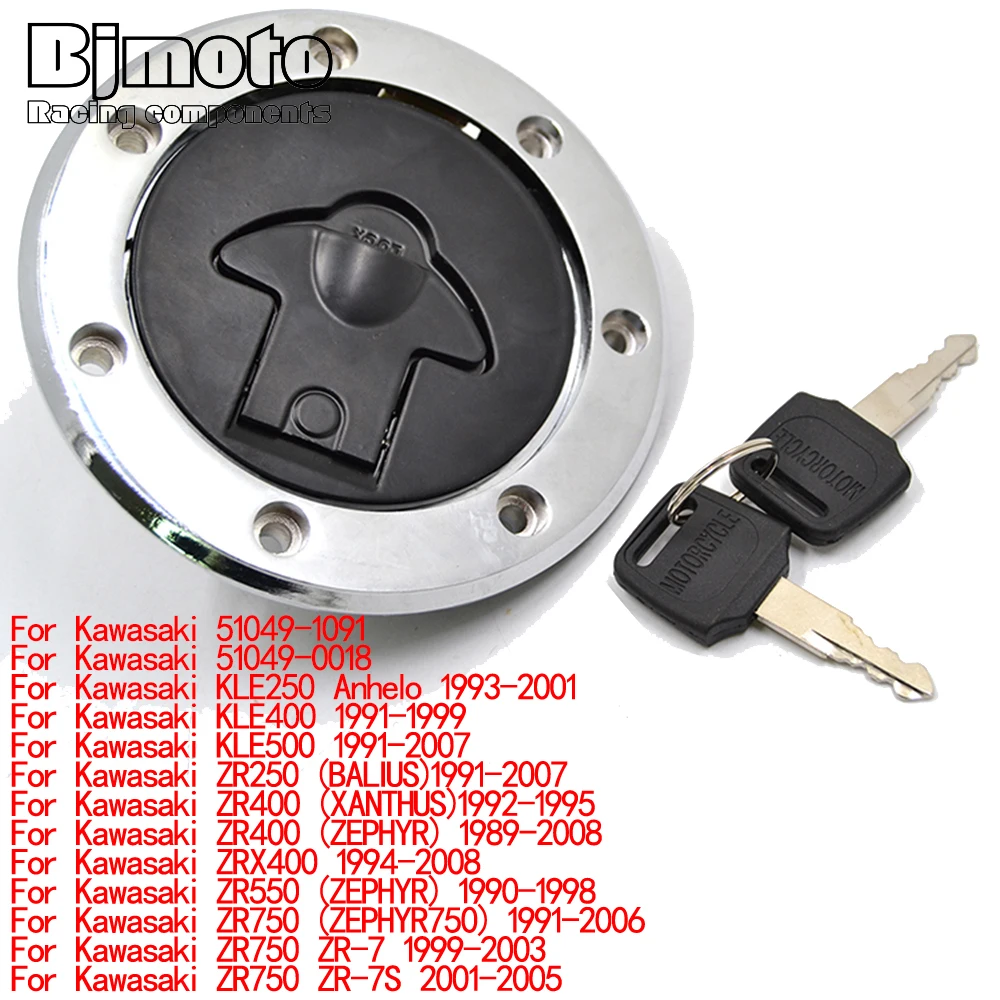 ZZR 600 Motorcycle ZXR750 ZX 7R ZX9R Fuel Gas Cap Cover Tank Lock 2 Keys For Kawasaki ZX11 ZZR1100 ZX1100 GPZ1100 ZR7 Ninja ZX7R