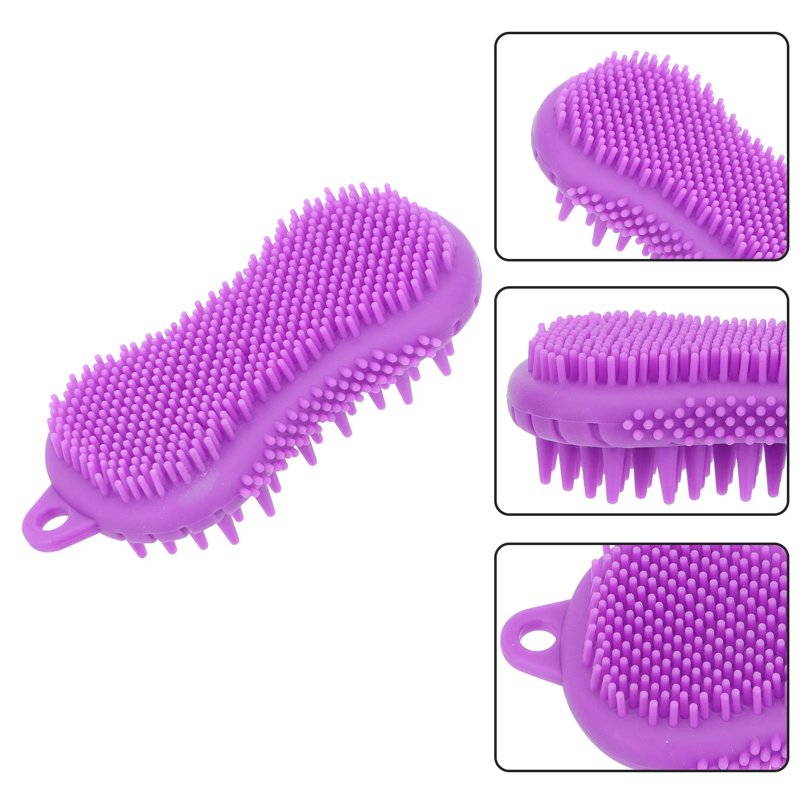 

Силиконовая щетка для душа и ванны, фиолетовая, детская, мягкая, для очищения тела, двусторонняя конструкция