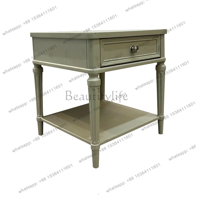 

American vintage wall-mounted storage cabinet bedroom solid wood bedside storage cabinet