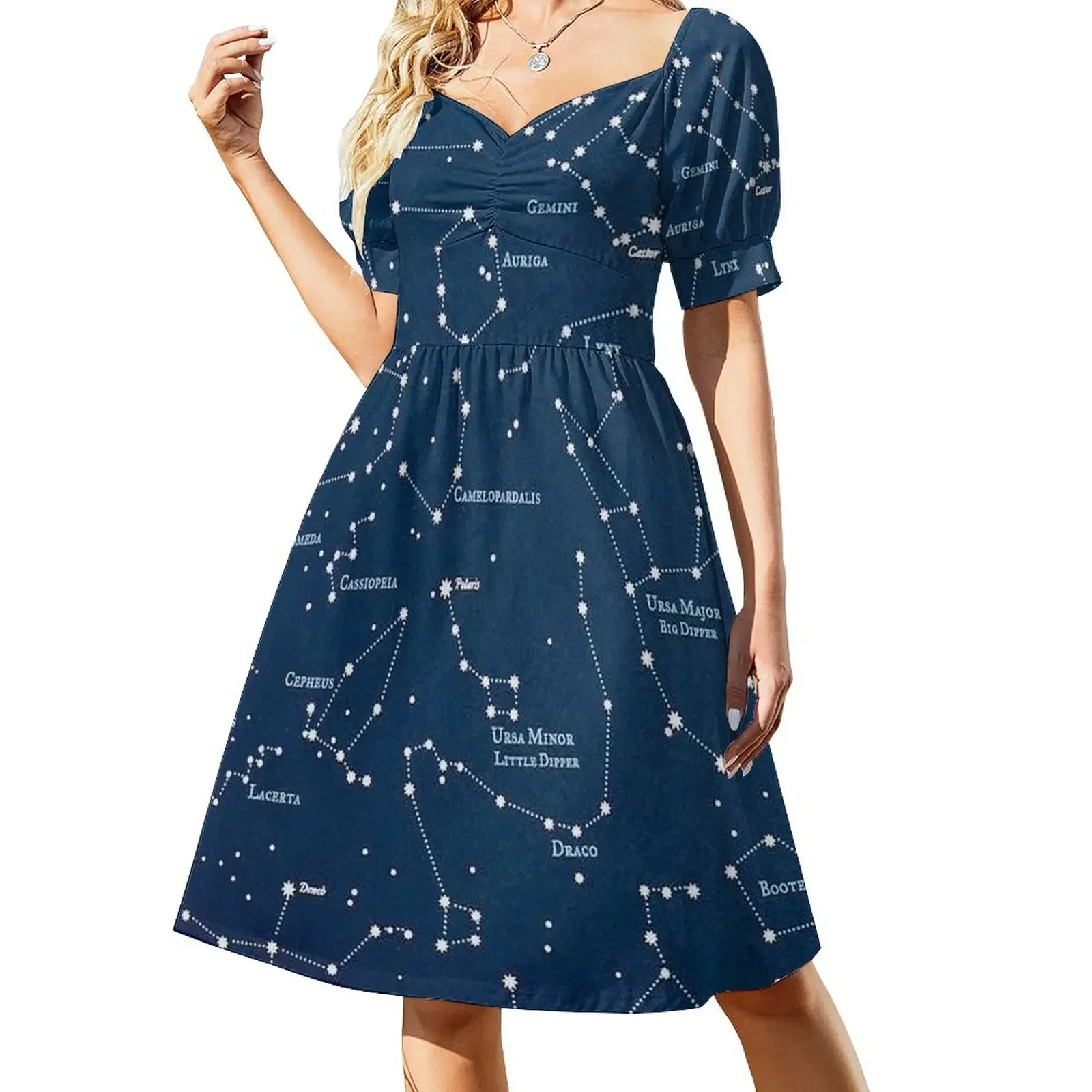 

STAR CONSTELLATIONS : Vintage Northern Hemisphere Chart Print Sleeveless Dress Elegant gown long dresses for women Dresses Dress