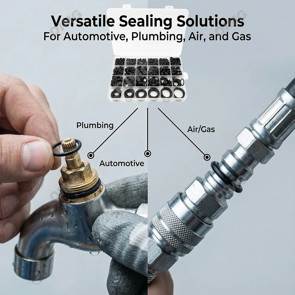 1020 قطعة جوانات المطاط O-حلقة 20 حجم المطاط يا الدائري لسيارة تكييف الهواء صنبور السباكة إصلاح ختم غسالات #2