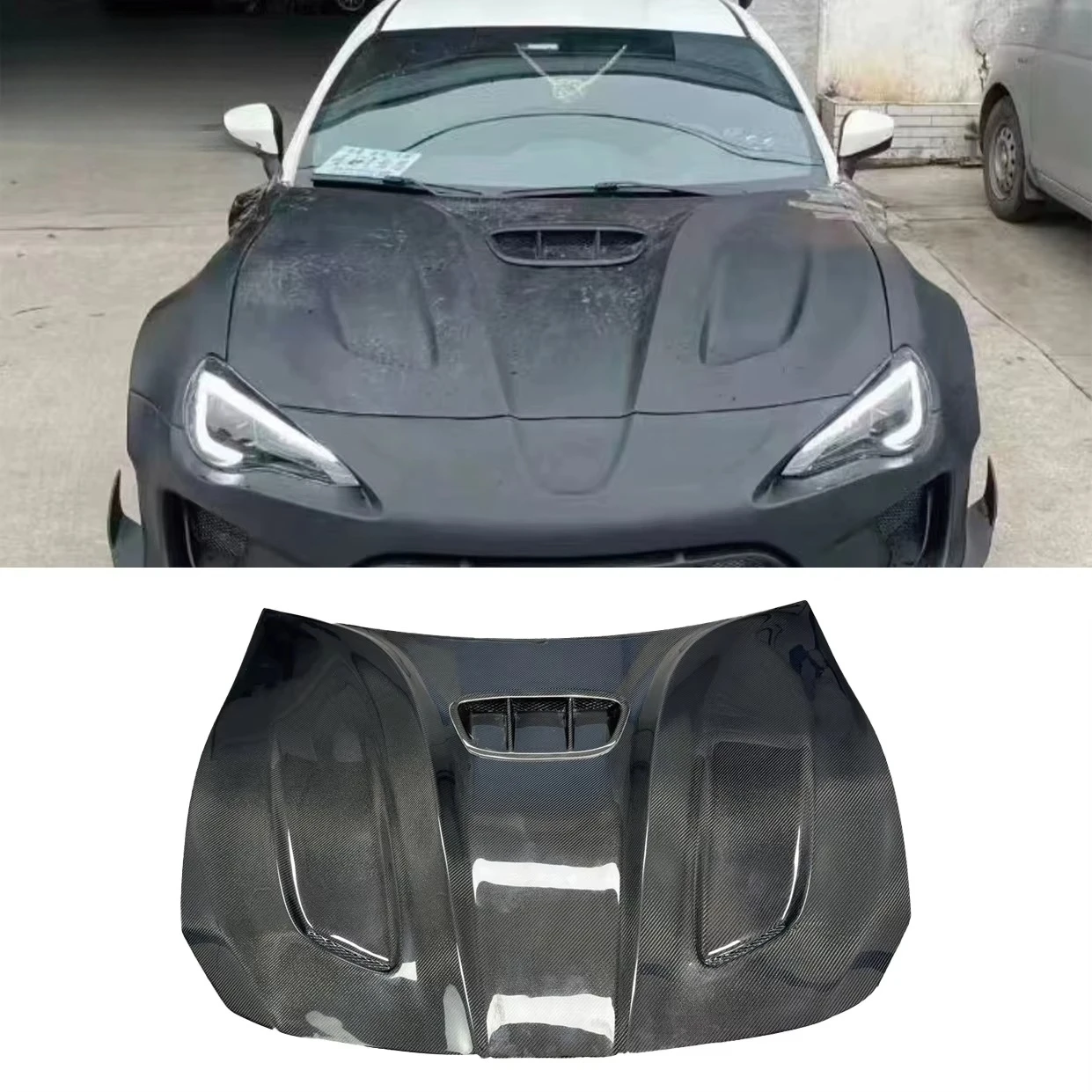 

2013-2019 for GT86 for BRZ New Condition Carbon Fiber Front Engine Hood Cover with Included Screws GT 86 Model