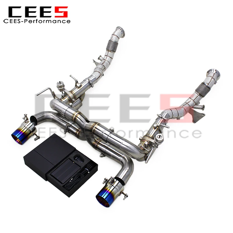 

cees Valvetronic Catback Exhaust Muffler for Ferrari F8 Spider Tributo V8 3.9T 2019+ Stainless Steel Tuning Exhaust Pipe Escape