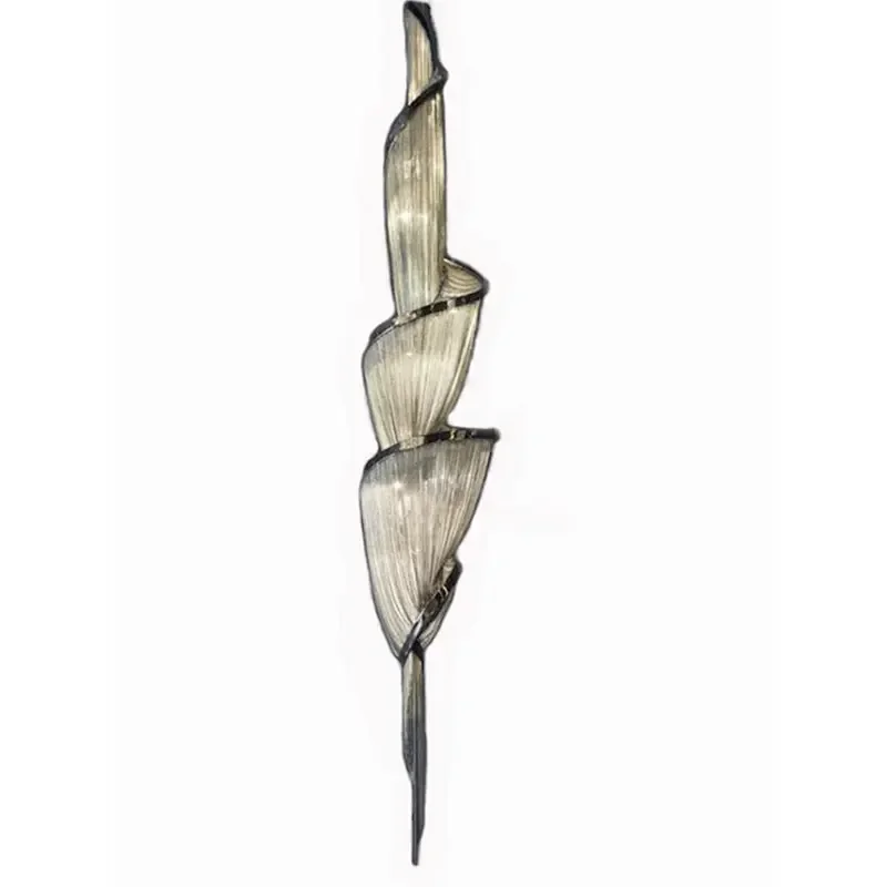 New luxury chain tassel pendant lamp LED gold/silver customizable aluminum spiral lamps Decorative lamp