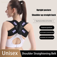 1PC Woman Men Adjustable Back Posture Corrector Open Shoulder Invisibility Anti-camel Correction Belt Prevention Humpback Unisex