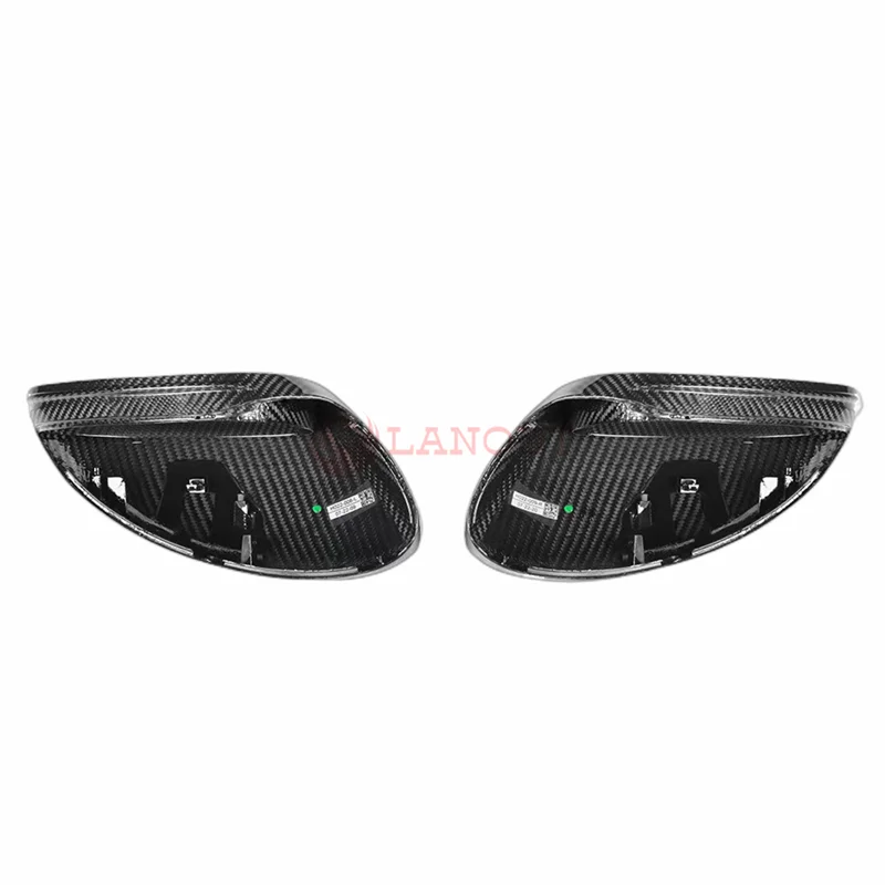 Replacement Real Dry Carbon Fiber Side View Mirror Cover Housing Kit Mirror Cover Fit For Porsche 718 982 2016-2020