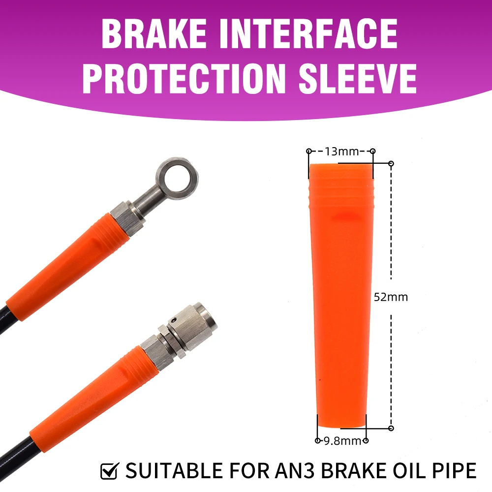 

SK CUSTOM AN3 Brake Interface Brake Oil Pipe Sleeve Automotive Motorcycle Upgrade Brake Steel Hose Protection Silicone Sleeve