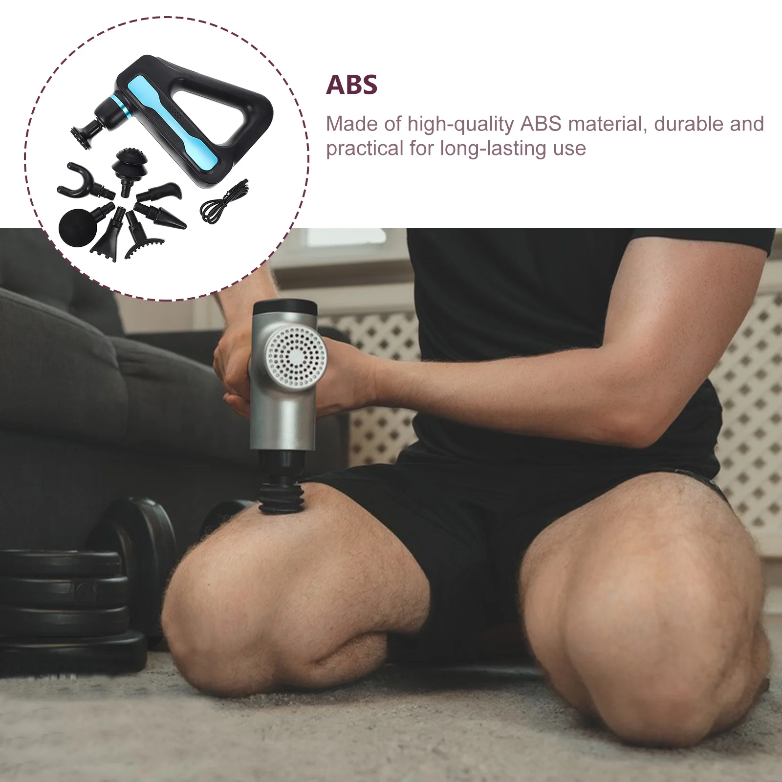 

1 комплект, фасциальный пистолет, инструмент для расслабления мышц, электрический перкуссионный массажер для глубоких тканей, черный, мощный, для облегчения мышечной боли, массаж тела