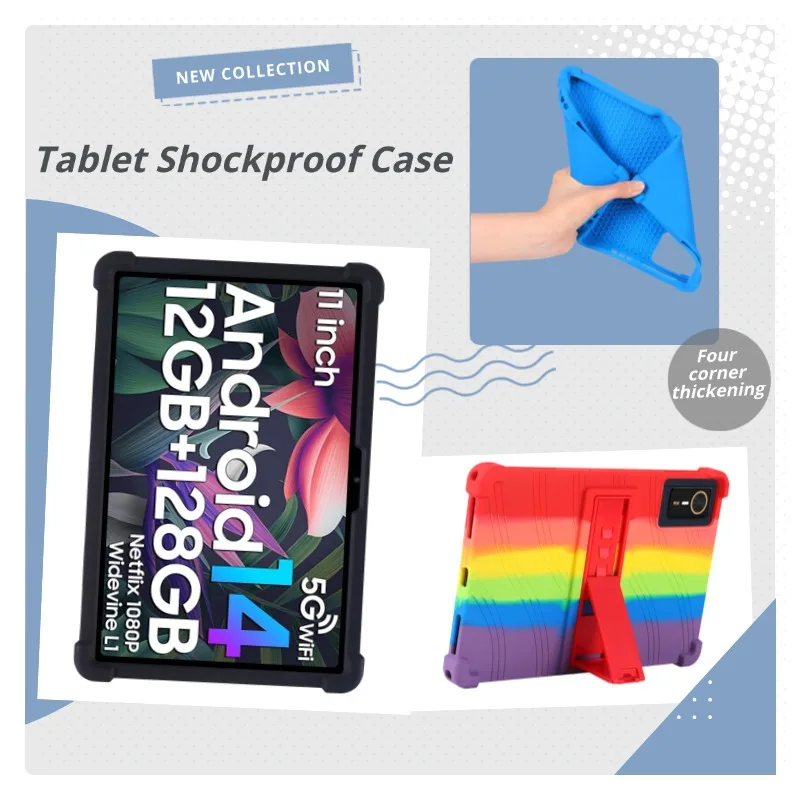 Case for FPD CP11-J1 11 Inch, Kids Friendly Soft Silicone Adjustable Stand Cover Protective Sleeve