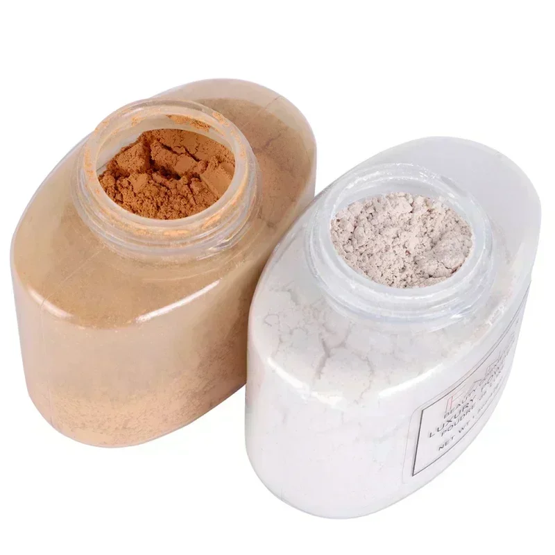 Corrector de polvo para iluminar la cara, polvo de maquillaje suave y suelto, polvo de plátano, ajuste de Control de aceite de larga duración, maquillaje