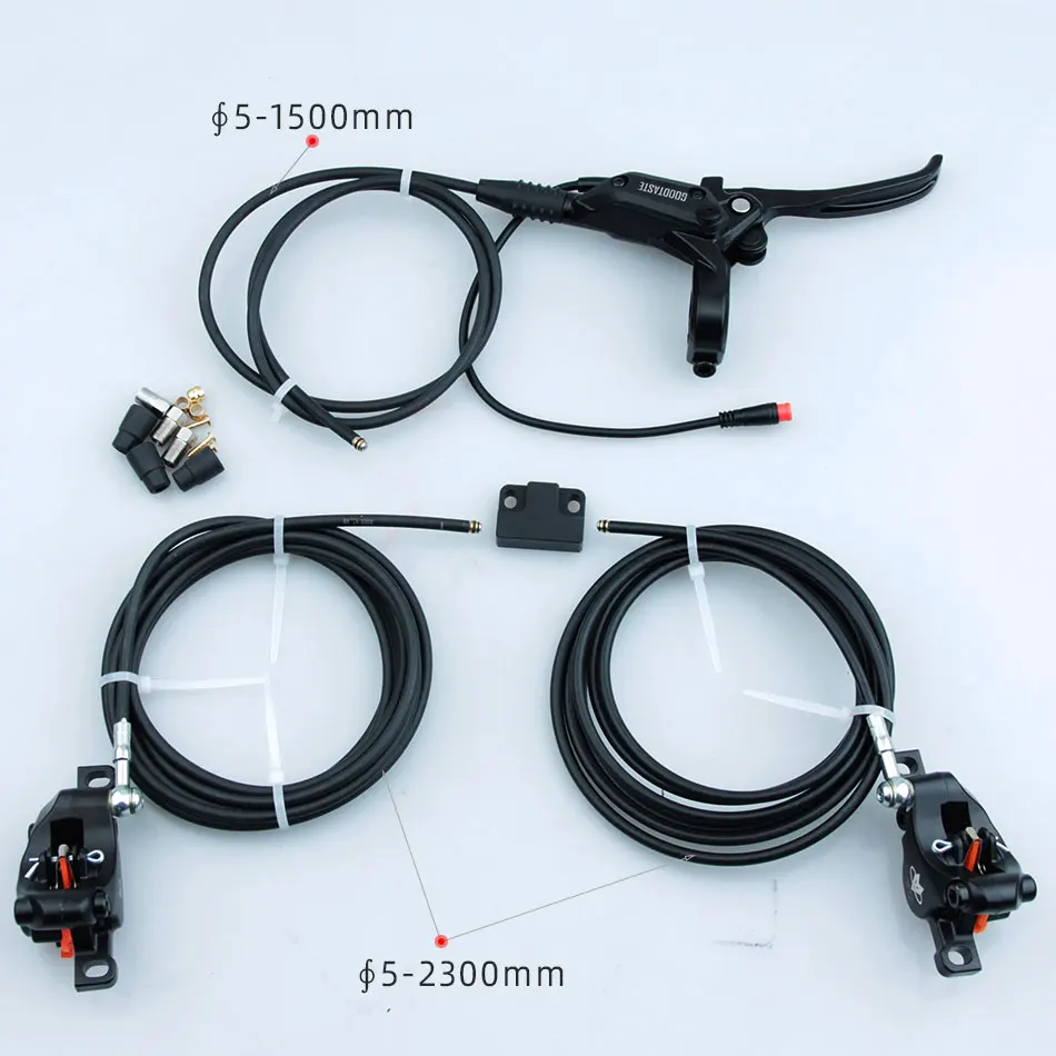 3 Links bicycle brakes Power Off Hydraulic Brake E-Bike MTB Electric Scooter 2300mm Left Right Rotor Disc 1 To 2 bike accessorie