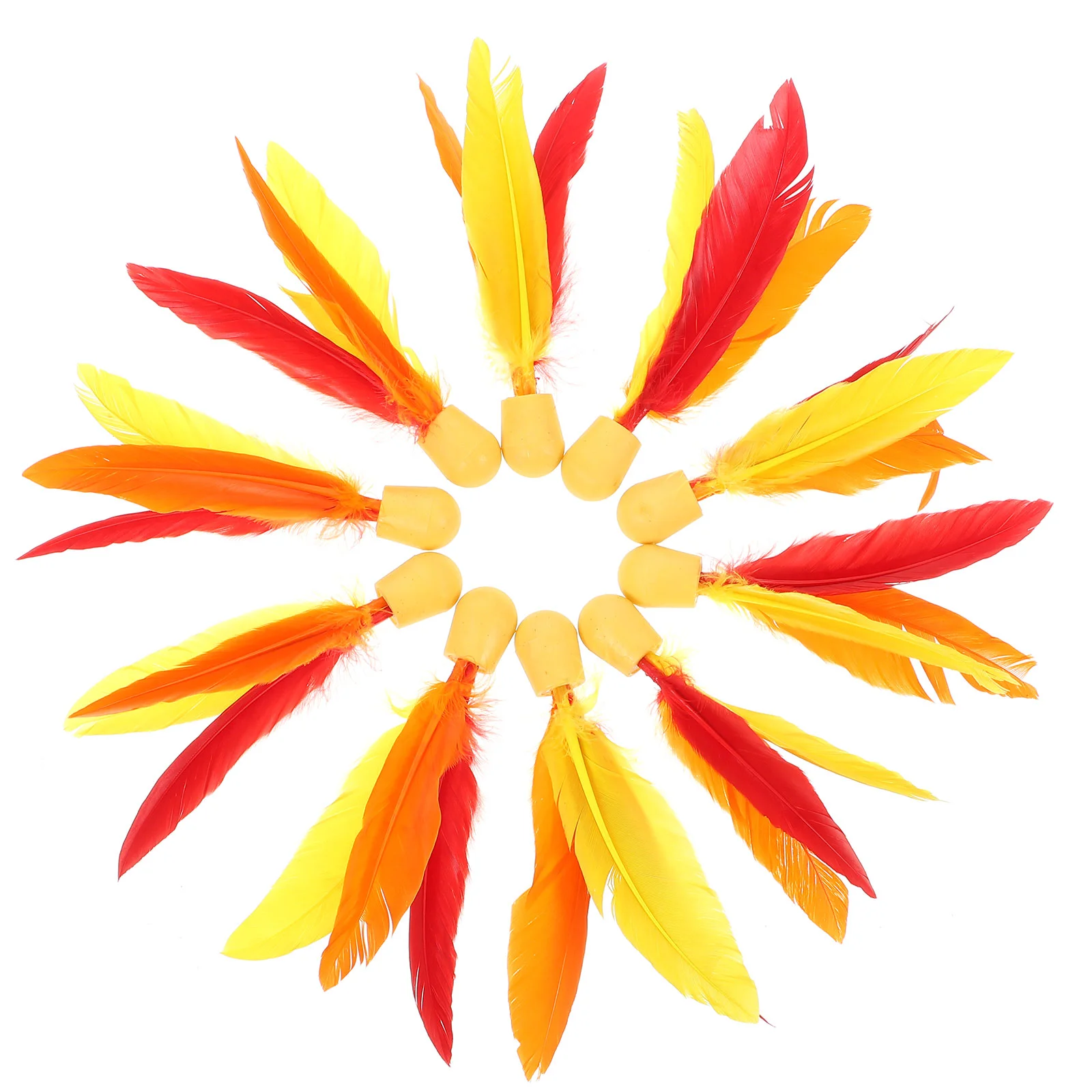 

10 Pcs Badminton Shuttlecocks High Elasticity Three Hair Cricket Balls Colorful Sports Accessories Safe Environmental