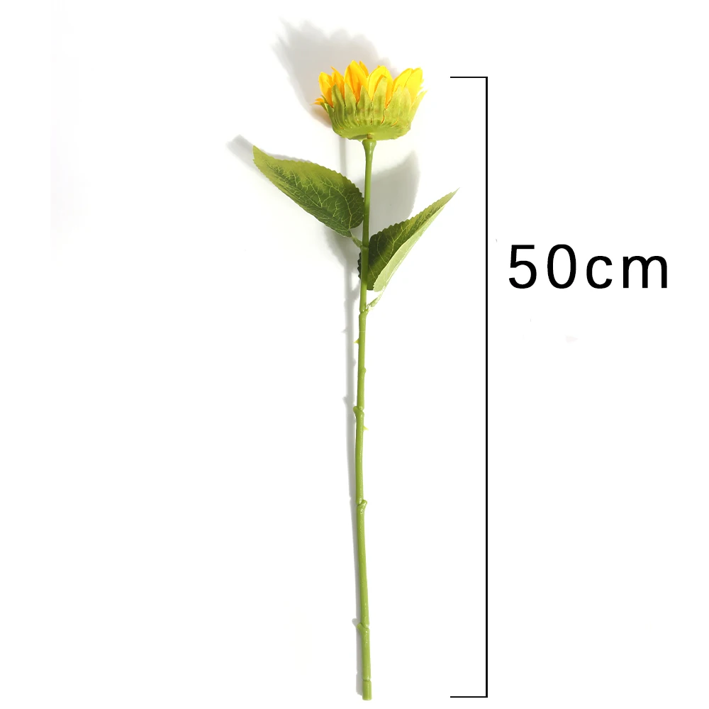 Artificial Sunflower Bouquet Silk Sunflower Fake Flower DIY Wedding Bouquet Decoration Arrangement Party Home Decor Gift