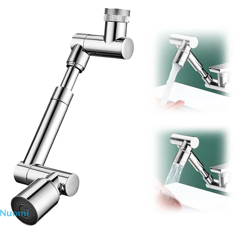 

Rotatable Scalable Metal Faucet Aerator Bathroom Tap Splash-proof Bubbler Faucet Filter Nozzle Tap Saving Water Extender