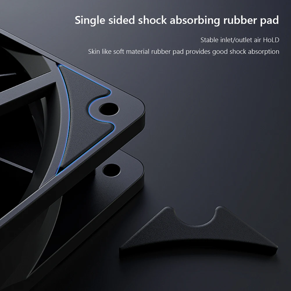 وحدة المعالجة المركزية برودة مروحة التبريد 12 فولت تيار مستمر PWM 4 دبوس الهيدروليكية تحمل المياه التبريد المبرد مروحة منخفضة الضوضاء مع امتصاص الصدمات بطانة حماية من السيليكون