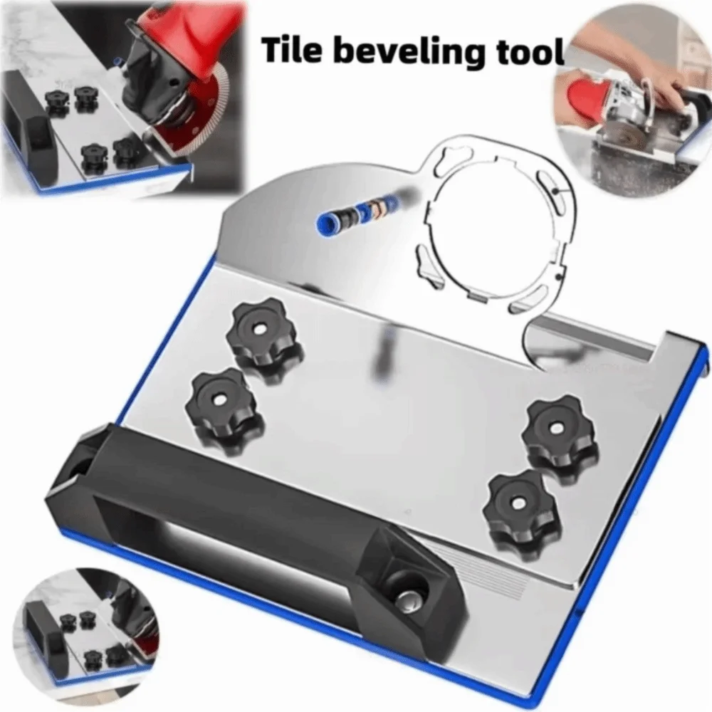 Portable Angle Grinder Stand Stainless Steel Adjustable Tile Chamfering Tool 45 Degree Chamfering Stand Bracket Tile Cutting