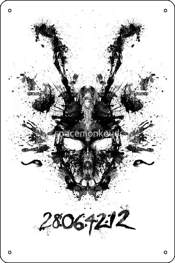 Imaginary Inkblot- Donnie Darko Shirt Poster Funny Metal Tin Sign for Home Kitchen Bar Room Garage Decor 