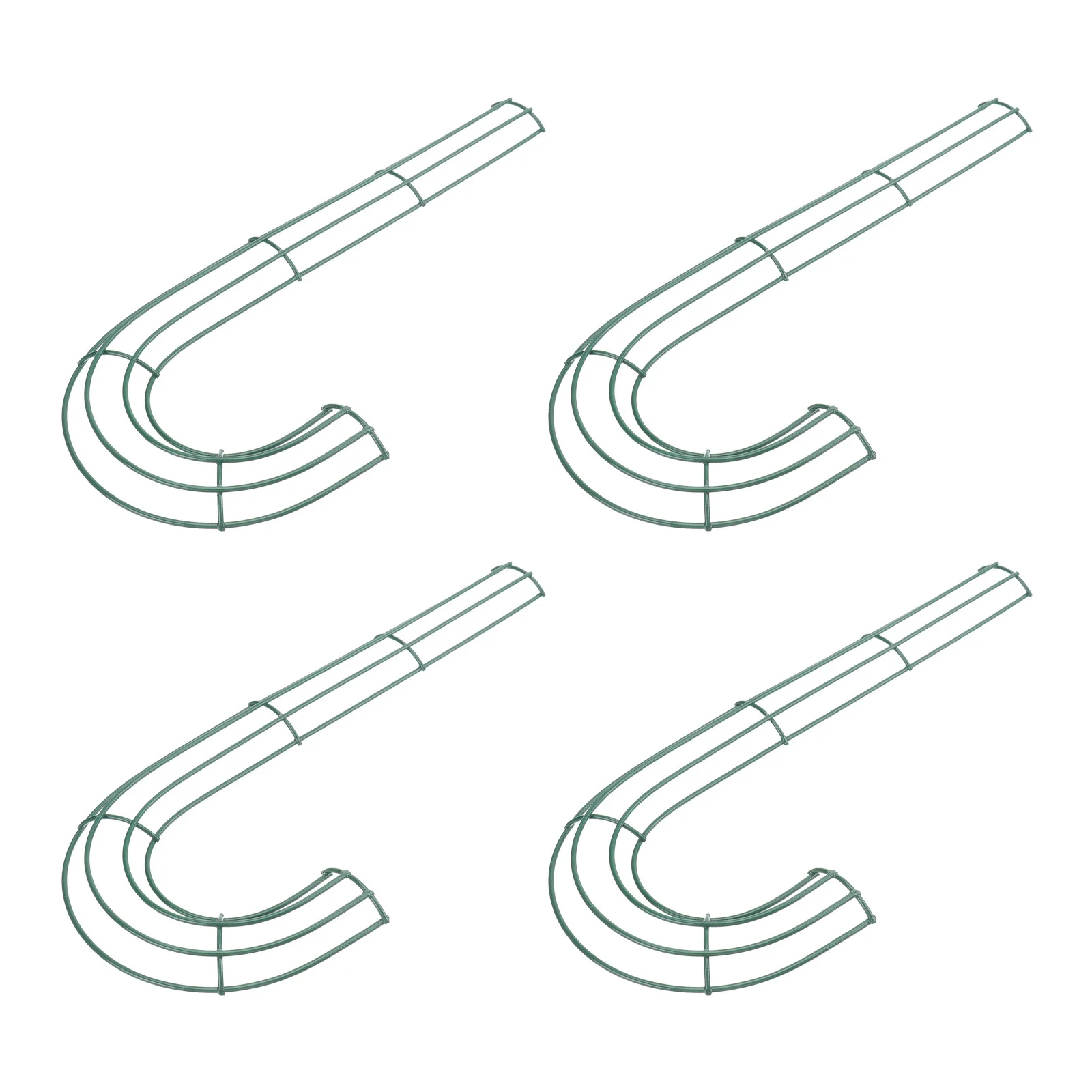 

4Pcs Candy Cane Wreath Frame Iron Wire Solid Structure for DIY Christmas Garland Home Wall Door Decoration Garland Accessory
