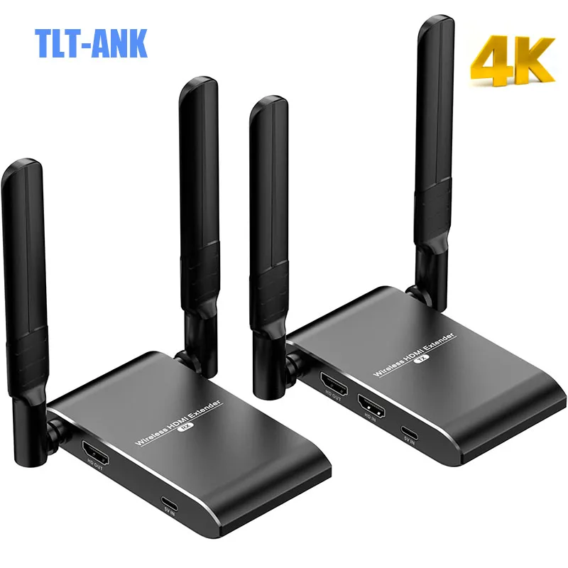 4K 150m HDMI-Compatible Wireless Extender HDMI-Compatible Video Transmitter Receiver for PS4 Camera Laptop PC to TV Monitor