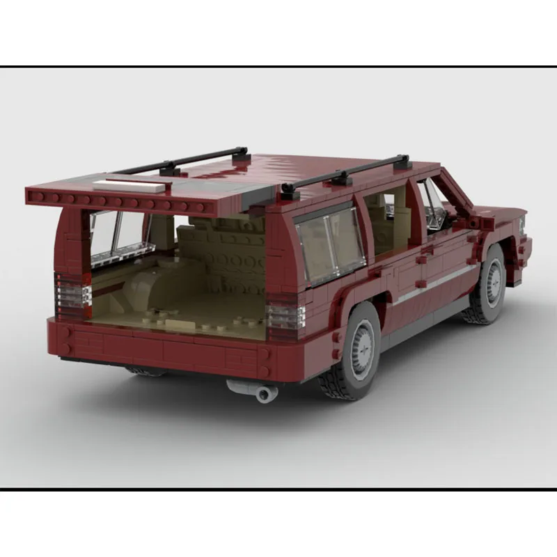 MOC- 195079   새로운 레드 960 스테이션 왜건 스포츠카 레이싱 빌딩 블록 모델 1730 PartsMOC 크리 에이 티브 보이 키즈 생일 장난감 선물