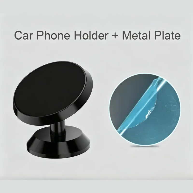 

Self-adhesive MIni Magnetic Phone Holder Stand 360° Rotation Desktop/Dashboard/Wall Mount for Magsafe iPhone Cellphone Bracket