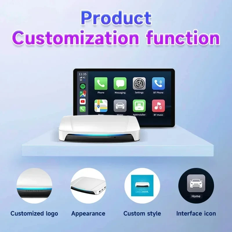 Carlinkit Android Smart Ai Box 8GB 128GB USB Two Port Use Keyboard Wifi Tbox Uhd Carplay Video Media For Youtube