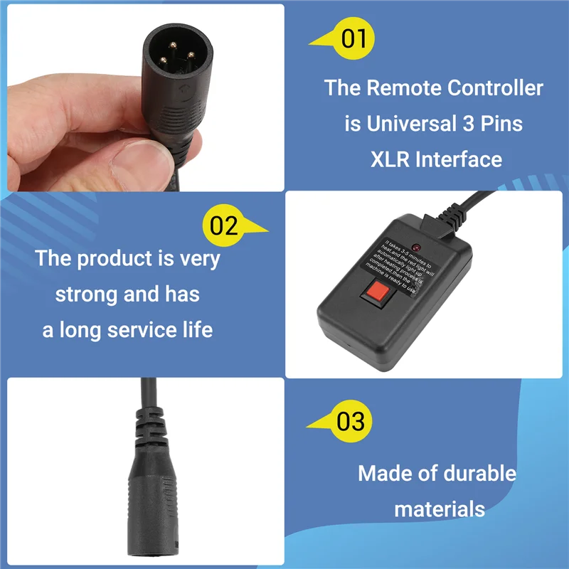AC 90-240V Portable 3 Pins Wireless Remote Receiver For Smoke Machine DJ Stage Receiver Fog 400W 500W 900W 1500W