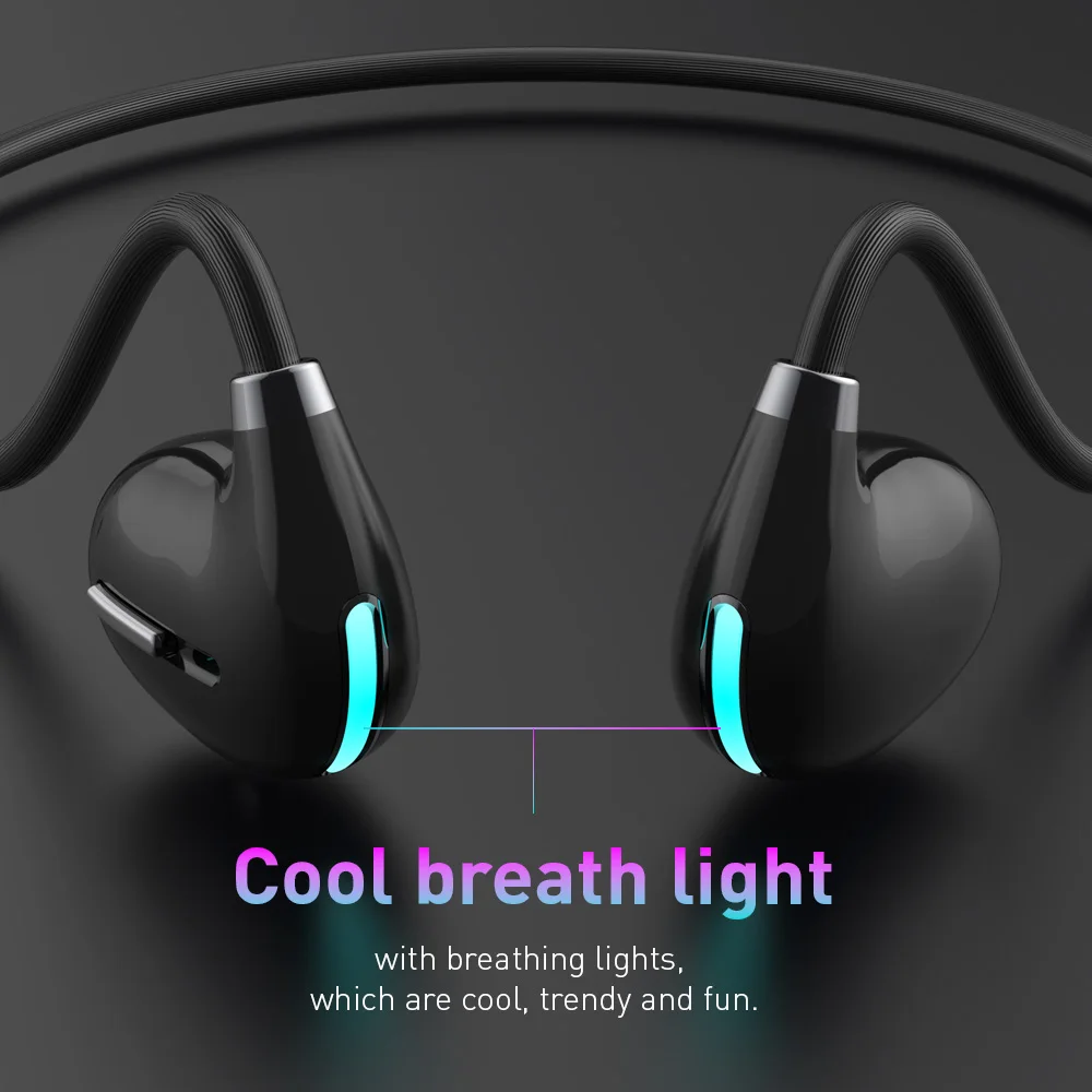 ENC Noise Canceling Air Conduction Bluetooth Multipoint Headphone Waterproof Sports Headset DT3.0 Music/Game Dual Mode Earphone