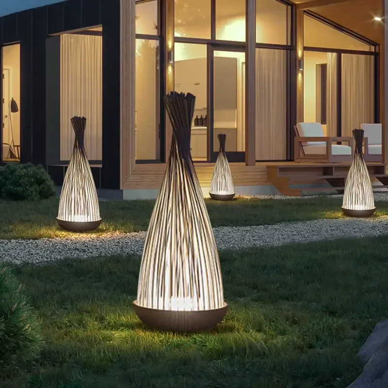 Outdoor IP65 Waterproof Lawn LED Ambient Light Park Dynamic Water Pattern Fiber Optic Reed Light Villa Garden Terrace Floor - view 3