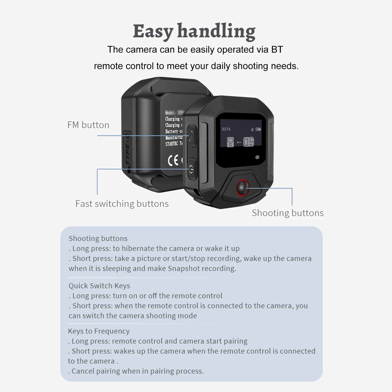 جهاز تحكم عن بعد GPS BT كاميرا التحكم عن بعد لـ Insta360 X5 X4 X3 Go 3S ONE X2 كاميرا 82ft المدى IPX4 مقاوم للماء